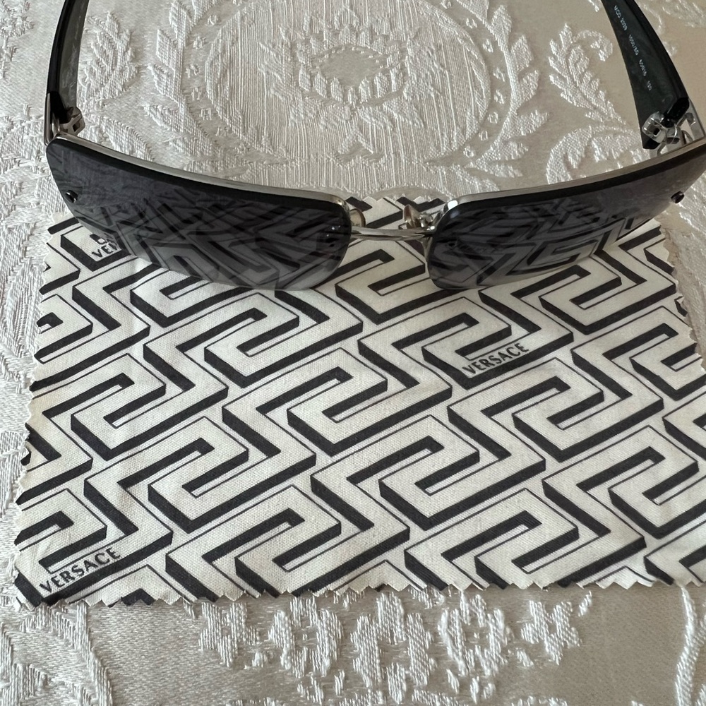 Versace Black Patterned Sunglasses
